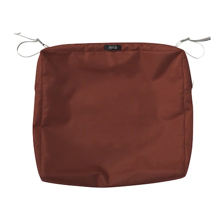 Classic Accessories Ravenna Water-Resistant 21x21x3" Patio Seat Cushion Cover, Spice 60-407-011701-RT